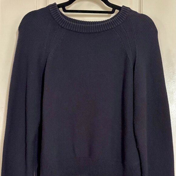 French Connection Navy Blue Woven/Knit Sweater - Picture 1 of 5